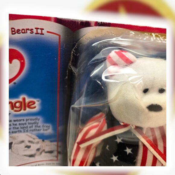 TY Teenie Beanie Baby - Rare Spangle The Bear - McDonalds 2000 New In Box - Picture 2 of 5